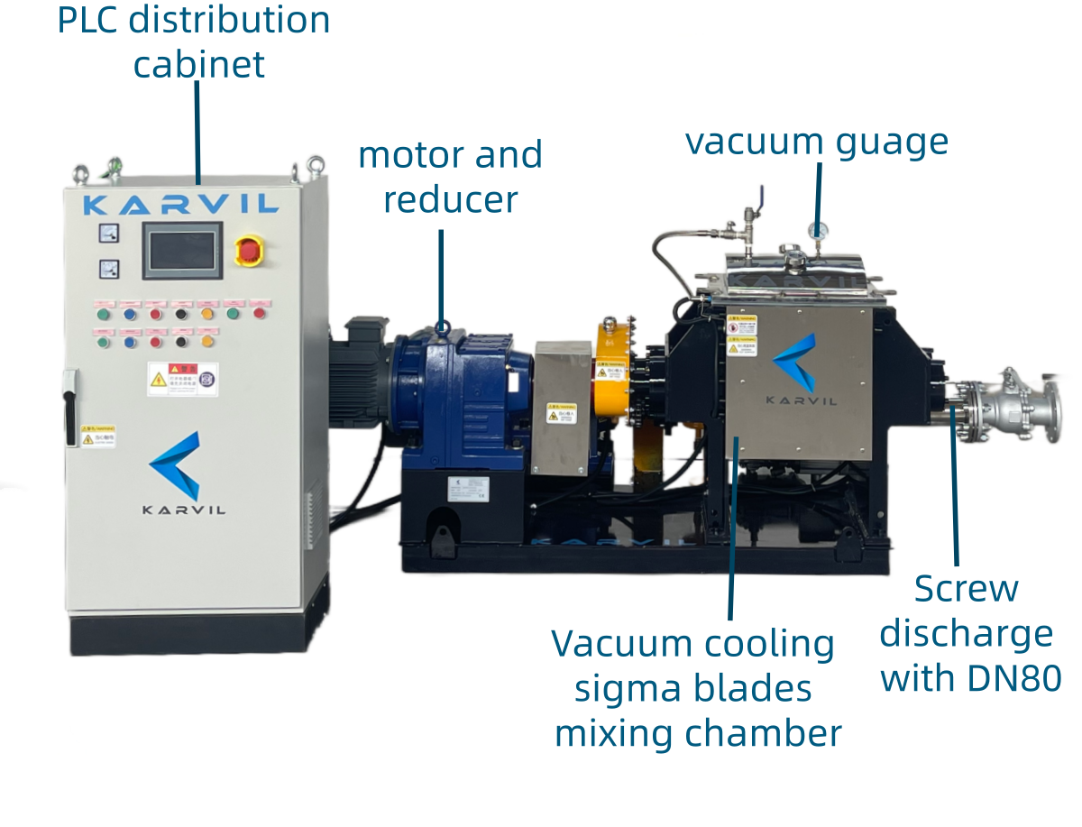 High-Wear-Screw-Discharge-Vacuum-Kneader (5) Verschleißfester Schneckenaustrags-Vakuumkneter (5)